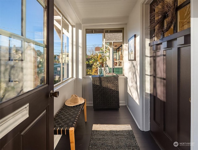 view of sunroom