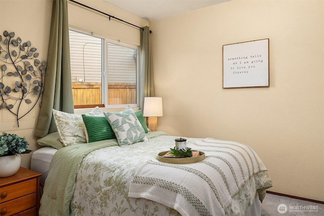 view of carpeted bedroom