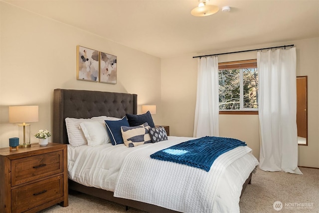 view of carpeted bedroom