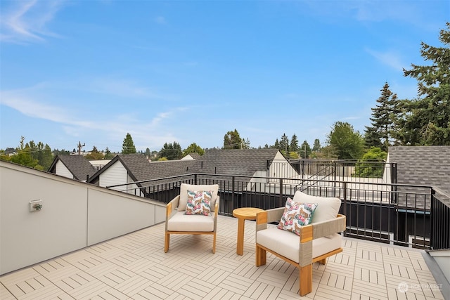 view of patio / terrace featuring a balcony