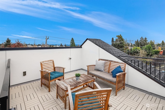 exterior space with an outdoor hangout area