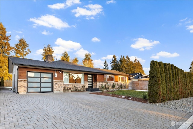 view of front facade with a garage