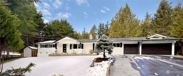 ranch-style house with a garage