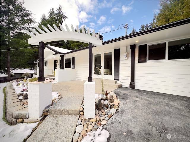 exterior space with french doors