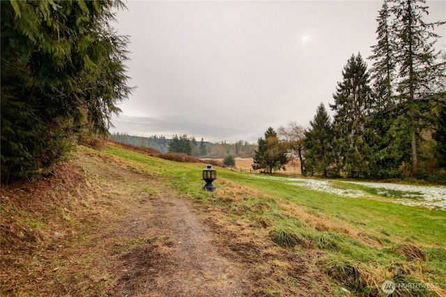 view of road featuring a rural view