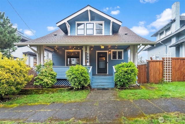 bungalow-style home featuring covered porch