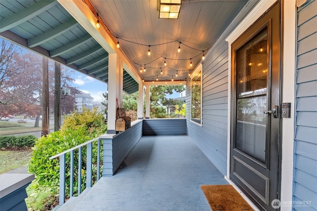 view of patio with a porch