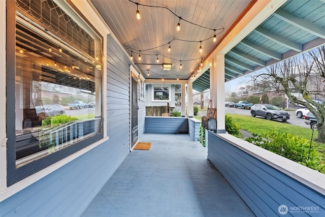 view of patio featuring covered porch