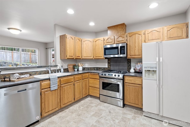 kitchen with sink and stainless steel appliances