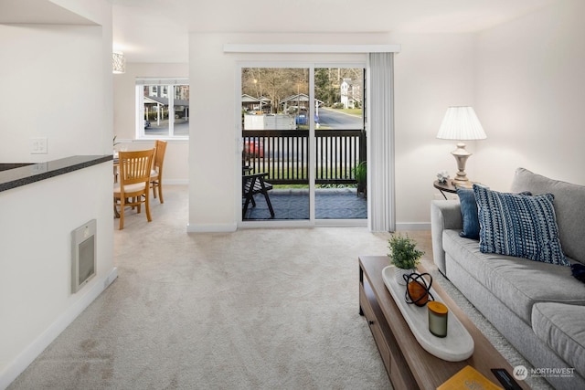 view of carpeted living room