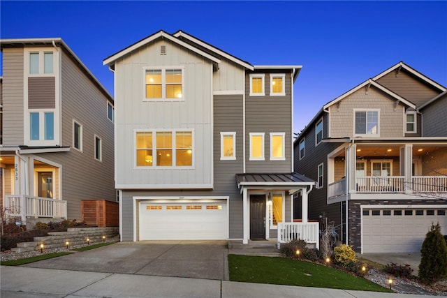 view of front of house featuring a garage