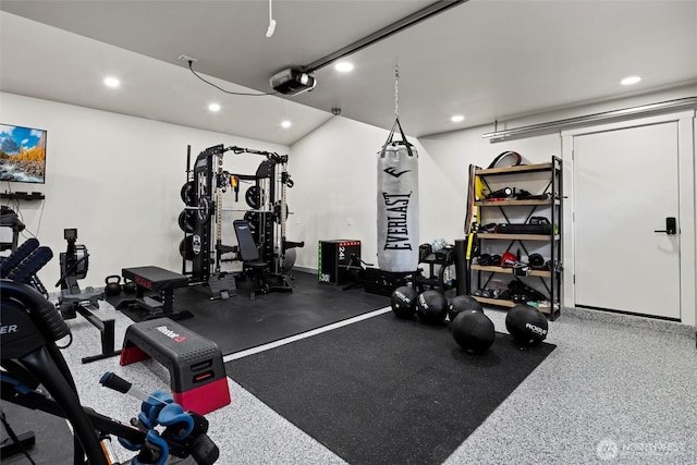 view of workout area