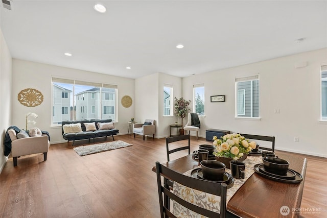 living room featuring hardwood / wood-style floors