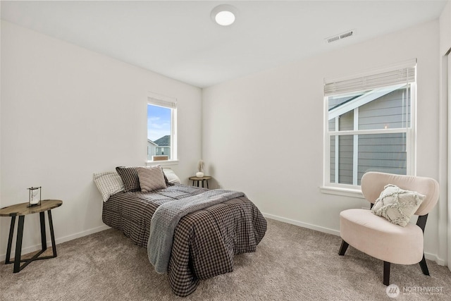 view of carpeted bedroom