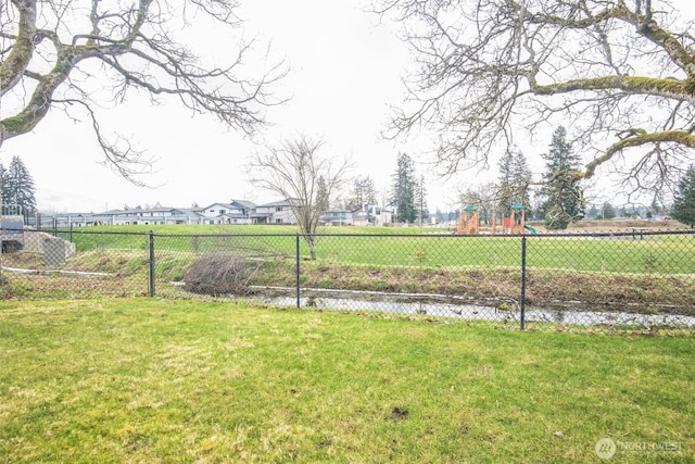 view of yard featuring a playground