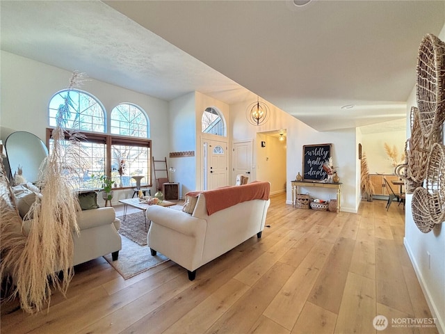 9305 SE Naples St, Moses Lake, WA 98837 - living room featuring light wood finished floors and baseboards