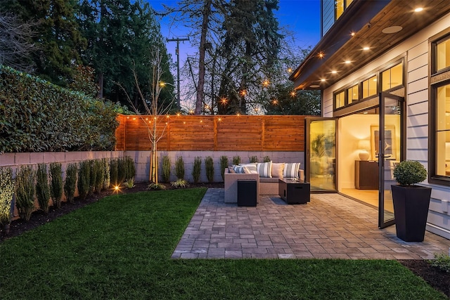 view of patio / terrace featuring outdoor lounge area