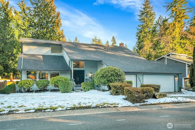 view of property with a garage