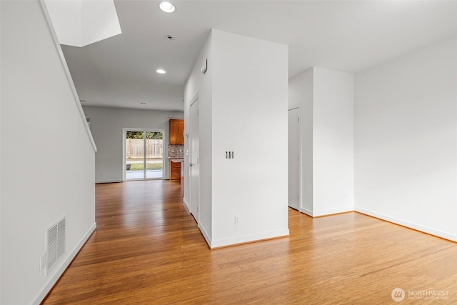 empty room featuring light hardwood / wood-style floors