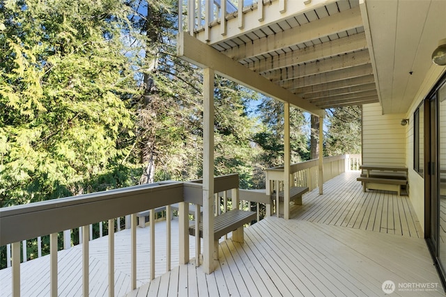 view of wooden deck