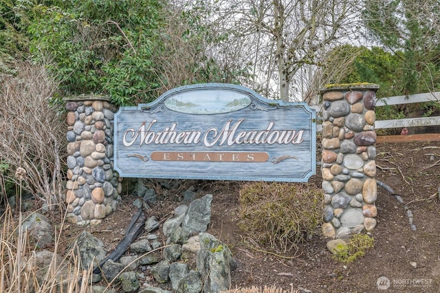 view of community sign