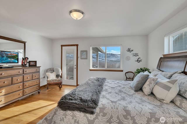 bedroom featuring wood-type flooring