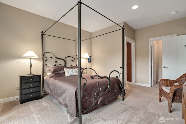 view of carpeted bedroom