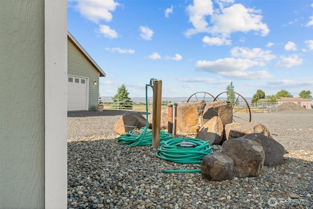 view of jungle gym with fence