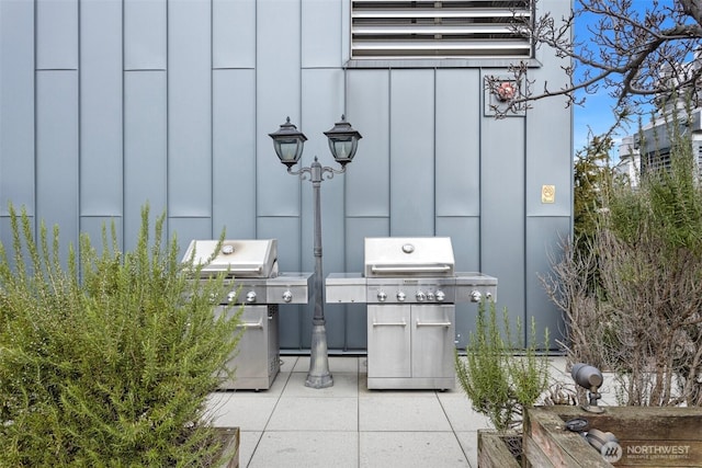 view of patio featuring area for grilling