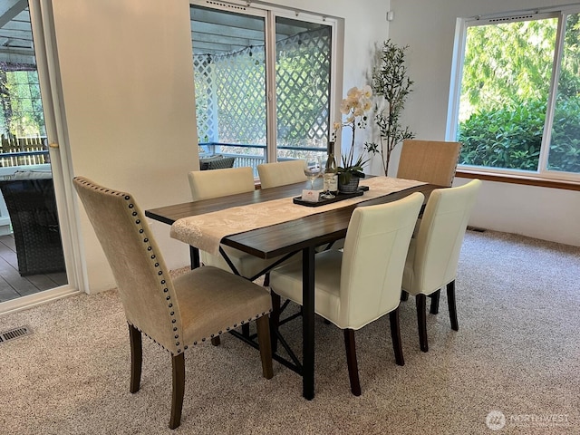 13315 Lost Lake Rd, Snohomish, WA 98296 - dining space with visible vents and carpet