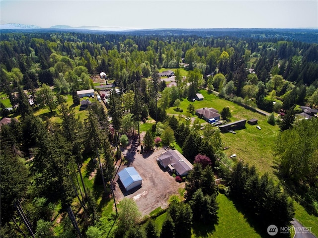 13315 Lost Lake Rd, Snohomish, WA 98296 - bird's eye view featuring a wooded view