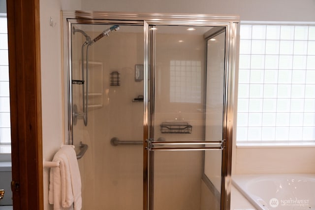 13315 Lost Lake Rd, Snohomish, WA 98296 - full bathroom featuring a shower stall and a bath