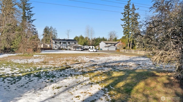 view of snowy yard