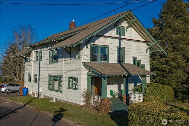 view of front of home with a porch