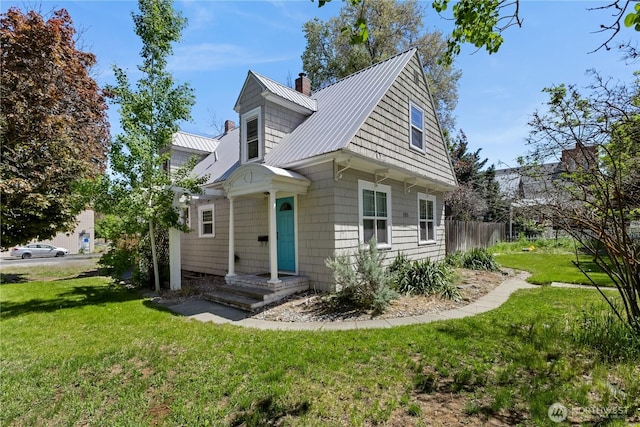 205 S Division, Cashmere, WA 98815 - view of front of house with a chimney, a standing seam roof, and metal roof