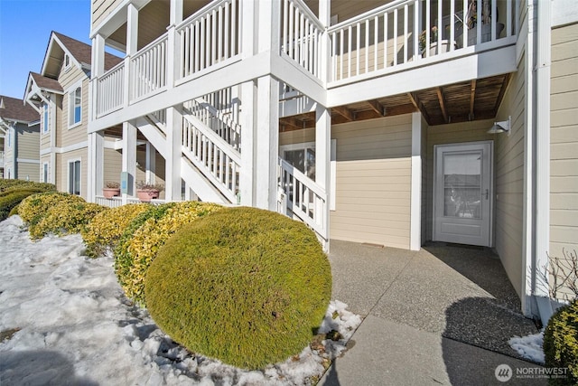 exterior space with a balcony