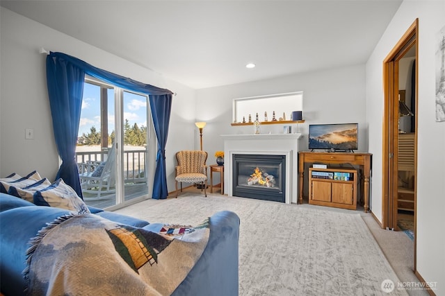 view of carpeted living room