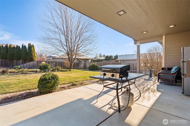 view of patio / terrace with area for grilling