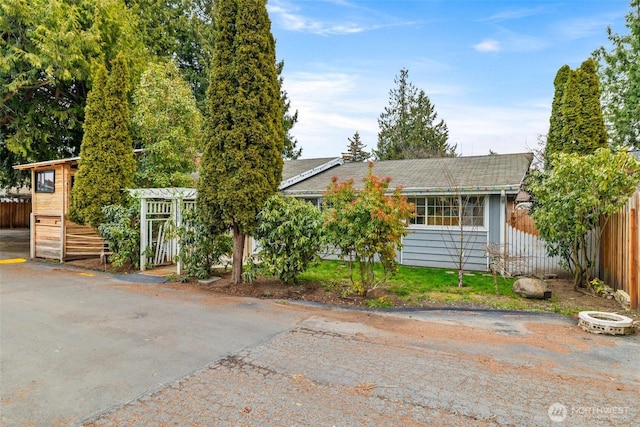 view of front of home