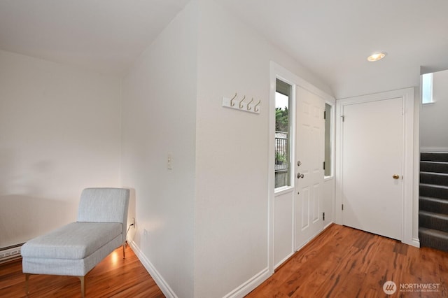 220 SW 200th St Unit 186, Normandy Park, WA 98166 - unfurnished room with wood finished floors, stairway, and recessed lighting