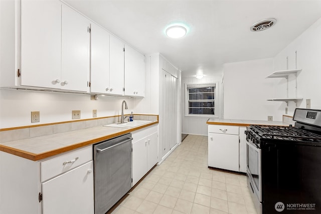 kitchen with white cabinetry, appliances with stainless steel finishes, and sink