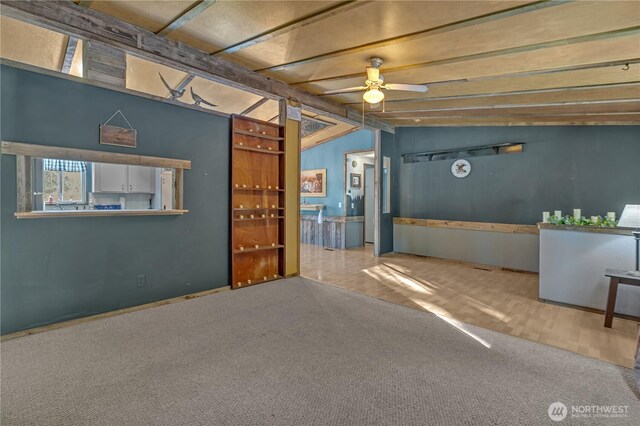 28622 SE 434th St, Enumclaw, WA 98022 - interior space with ceiling fan and carpet flooring