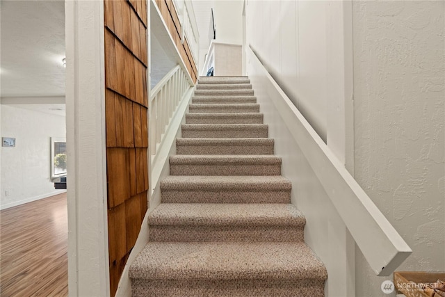 1508 Hoquiam Ln S, Westport, WA 98595 - staircase with hardwood / wood-style floors