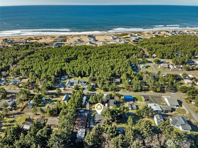 1508 Hoquiam Ln S, Westport, WA 98595 - bird's eye view with a water view and a beach view