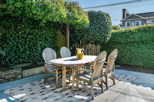 view of patio / terrace with outdoor dining space