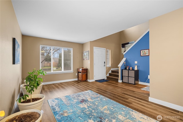 sitting room featuring hardwood / wood-style flooring