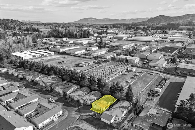 aerial view featuring a mountain view