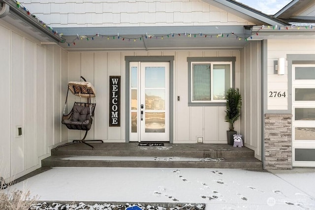 view of doorway to property