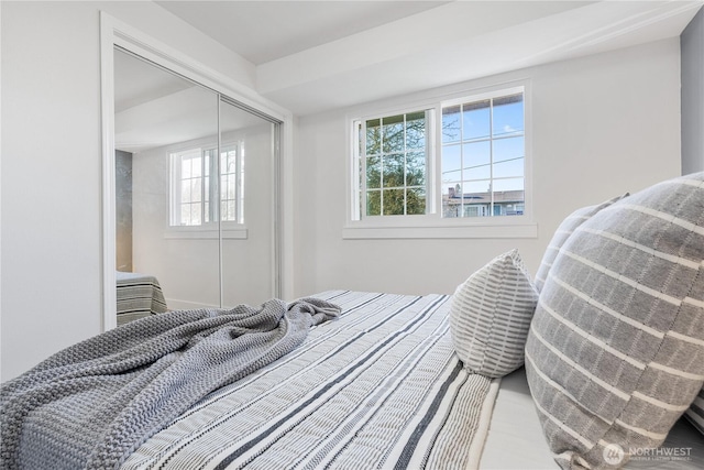 bedroom featuring a closet