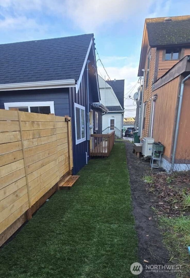 exterior space with a lawn